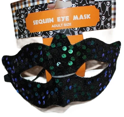 Carnival Sequin Half Mask Halloween Girls Costume Accessory Dress Up Masquerade - Image 1 of 4