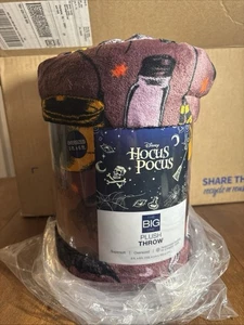 Disney Hocus Pocus Kohls The Big One Plush Throw Blanket 60"x72" - Picture 1 of 6