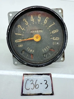 Medidores de velocímetro Cluster CJ5 CJ6 Willys Jeep CJ5 de los años 50 y 60 de fabricante de equipos originales CJ 90 mph C36-3 Foto 1 de 4