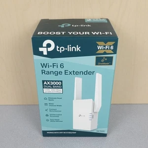 TP-Link AX3000 Wi-Fi 6 Range Extender RE705X Dual Band OneMesh Gigabit Ethernet - Afbeelding 1 van 9