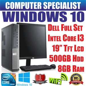 Windows 10 Dell Optiplex Ordenador de Escritorio PC Juego Completo Intel Core i3 - Imagen 1 de 1