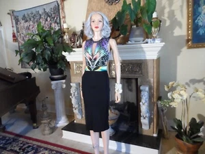 New Just Cavalli Black Multi Color V Neck Sheath Dress Size IT 36 - US 0 - Picture 1 of 24
