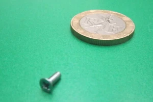 Zinc Plated Steel Flat Head Phillips Machine Screw M2 x 0.4 x 6 mm, 100 pcs - Picture 1 of 9