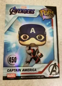 Carta da collezione CAPTAIN AMERICA FOIL HOLO Funko Pop Marvel Avengers Endgame #450 - Foto 1 di 3