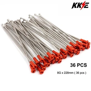 KKE 8G*228mm Stainless Spokes for 1.6*21" Front Rim for KTM 125-530CC 1999-2021 - Picture 1 of 12
