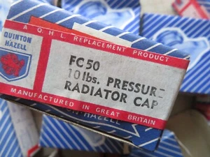 JOB LOT OF 10, 10LB RADIATOR PRESSURE CAPS ROVER P4 80, 95, 100, 110 TARNISHED - Picture 1 of 2