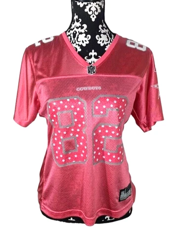Dallas Cowboys Women's Medium #82 Jason Witten Jersey Pink NFL Football Reebok Cover