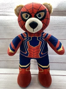 Plush Build A Bear Marvel Avengers Spider-Man ~ Brown Bear w/ Red Suit ~ RARE - Picture 1 of 11