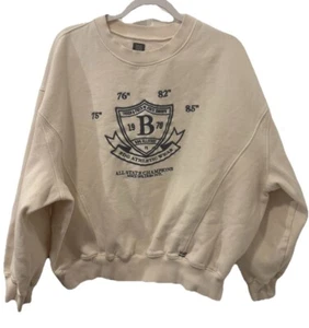 UO BDG Pullover Crew Neck Stitched Logo NWT Ivory Color Size M - Picture 1 of 6