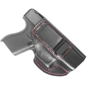 Fits Glock 43X IWB Leather Holster Conceal Carry CCW For G43, G43X, Subcompact - Picture 1 of 7