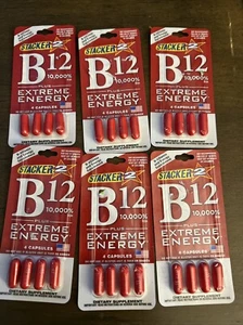 Stacker Two B12 10,000% PLUS EXTREME ENERGY (Lot 6X Cards) 24 Capsules - Picture 1 of 3