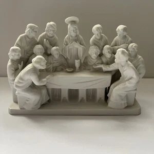 Vtg The Last Supper Ceramic Disciples Biblical Figure 9" Mantle Decor Unpainted - Picture 1 of 13