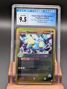 2004 Pokemon EX Team Magma vs Aqua Manectric Reverse Holo #4 CGC Gem Mint 9.5/10 - Picture 1 of 2