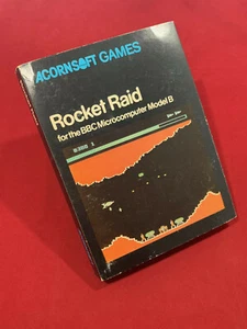 Casete Acornsoft Rocket Raid para Acorn BBC Microcomputadora en Caja - Imagen 1 de 4