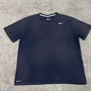 Camicia Nike Taglia Adulto XL Blu Tinta Unita Dri Fit Leggera Outdoor Casual Sport - Foto 1 di 24