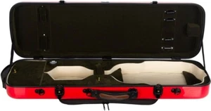 UK Oblong violin case Fiberglass Oblong 4/4 M-case Red - Green - Picture 1 of 12