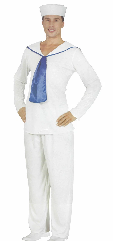 Kapitän Matrose Karneval Kostüm Herren Seemann Marine Uniform Fasching S-M-L