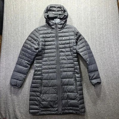 Abrigo Columbia Puffer Mujer Mediano Negro 650 Plumón Chaqueta Larga de Invierno Foto 1 de 4