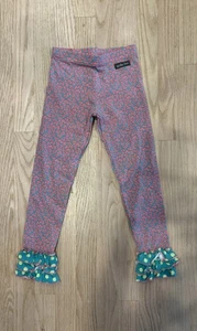 Matilda Jane Girls’ Size 6 Bow Patterned Leggings with Polka Dot Ruffle Hem - Picture 1 of 3