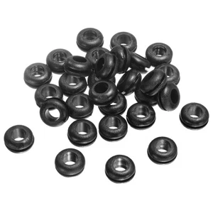 30Pcs, 8x12mm Rubber Grommets, Firewall Grommet Automotive for Wiring, Black - Afbeelding 1 van 6