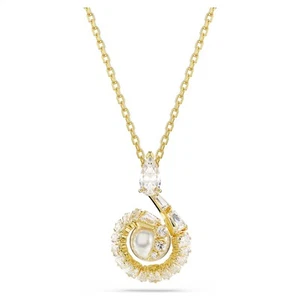 Swarovski Snake Pendant, Crystal Pearl, Year of Snake, White, Gold-Tone 5698887 - Picture 1 of 4