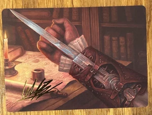 MTG Assassin's Creed Art Card, Hidden Blade 9/20 Gold Signature - Picture 1 of 2