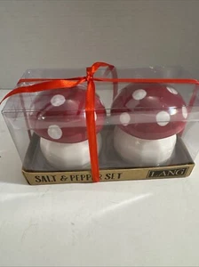 Pilz Salz & Pfefferstreuer rot weiß gepunktet NEU handbemalt von Lang - Bild 1 von 9