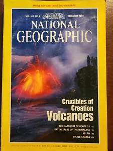 Vintage National Geographic Magazine December 1992 182 Volcanoes Milan Sharks - Picture 1 of 4