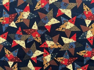 Vintage Baumwolle Quilt Stoff Sterne Mama das Wort von Debbie Mumm von 1/2 Yard - Bild 1 von 3