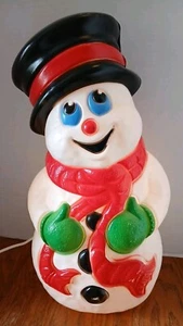 Vintage 1999 Grand Venture Frosty Snowman Blow Mold 18" Lighted Christmas Decor - Picture 1 of 9