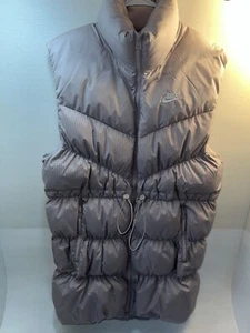 Nike Sportswear Therma-FIT Long Puffer Vest Grey FB8794-019 Women's Size SMALL - Picture 1 of 18