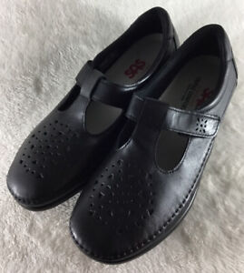 SAS Roamer Women’s Tripad Comfort Shoes Black Leather Comfort Loafers Size 11 M