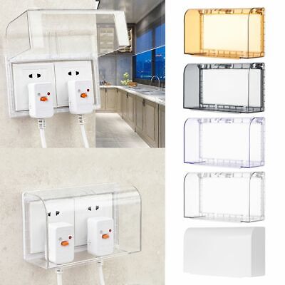Box Electric Plug Cover Switch Protection Box Socket Protector Double Sockets • 10$