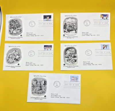 A Charlie Brown Christmas FDC First Day Issue Envelopes / Lot of 5 - Image 1 of 4
