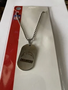 Los Angeles Chargers Logo Stainless Steel Metal Dog Tag Necklace LotPS - Picture 1 of 3