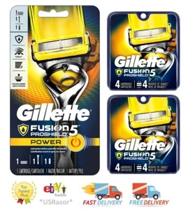 9 Gillette Fusion 5 Proshield Power Flexball Razor Blades 8 Refill Cartridges - Picture 1 of 6