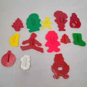 Lot of 13 Vintage Plastic Cookie Cutters Holiday Christmas Some are Hallmark - Picture 1 of 16