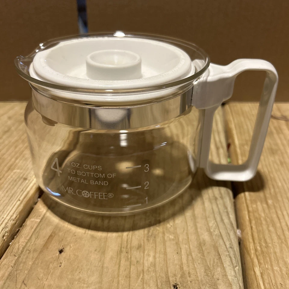 Mr. Coffee 4 Cup D40 Glass Carafe w/White Lid - Image 1 of 4