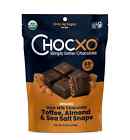 2 Bags of Chocxo Dark Milk Chocolate Toffee, Almond & Sea Salt Snaps 98g Each