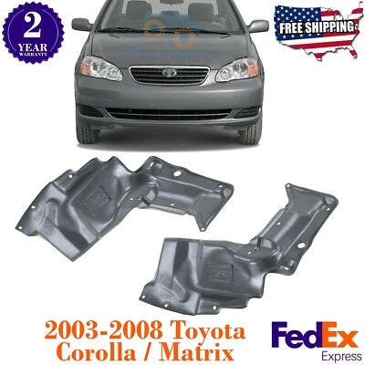 Cubiertas protectoras contra salpicaduras de motor para Toyota Corolla/Matrix 2003-2008 Foto 1 de 4