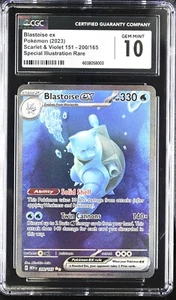 CGC 10 Blastoise ex 200/165 SIR Pokemon Escarlata y Violeta 151 GEMA COMO NUEVA PSA - Imagen 1 de 2
