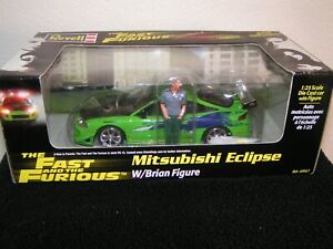 2002 Revell Fast & the Furious 1/25 scale Mitsubishi Eclipse with Brian Figure