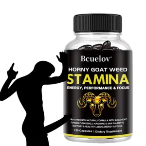 Horny Goat Weed for Men & Women-with Maca, Saw Palmetto, Ginseng, L-Arginine - Picture 1 of 10
