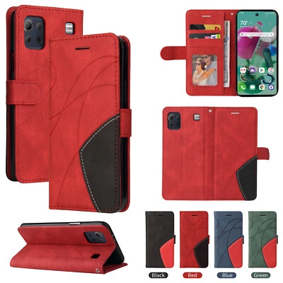 For LG Velvet 2 Pro K22 Plus Stylo 7 Stitching PU Leather Flip Wallet Case Cover - Image 1 of 4