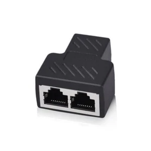 2-Port RJ45 Splitter Adapter LAN Network Ethernet Cable AA 1X Conn SALE C0V7 - Photo 1/8