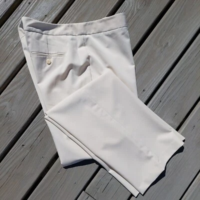 16 ALTOS MARFIL LIGERO POLIÉSTER ELÁSTICO VESTIDO ATENCIÓN PROFESIONAL PANTALÓN 38 X 33 Foto 1 de 4