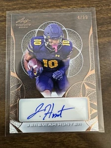 2024 LEAF Trinity FOOTBALL JEREMIAH HUNTER Bronze PROSPECTS AUTO 4/99 SP - Picture 1 of 2