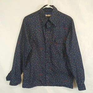 Obermeyer Vtg 70s 80s Spellout Nylon Ski Wind Shirt Jacket Shell Mens Small S - Picture 1 of 11