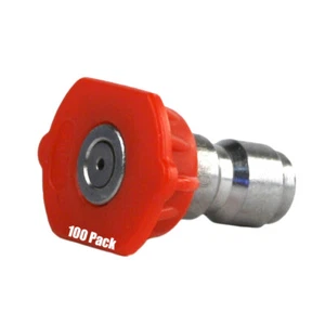 100 Pack Erie Tools Pressure Washer 1/4" Quick Connect 0 Degree 6.0 Nozzles - Picture 1 of 4