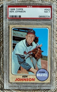Ken Johnson 1968 Topps Set Break #342 PSA GRADED NM 7 - Picture 1 of 3